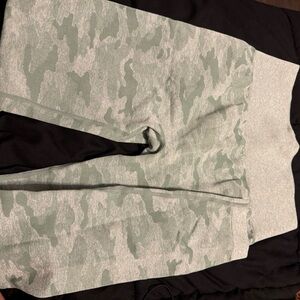 Light green and white camo leggings